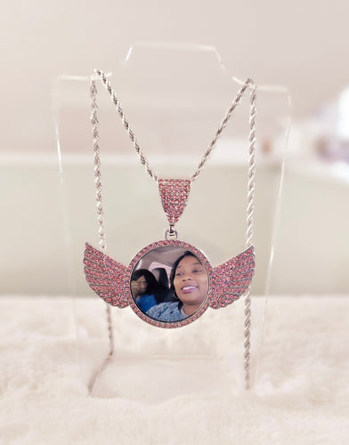 Angel Wings Circle Necklace