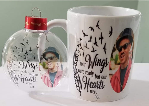 Floating Memorial Ornamemt with matching mug
