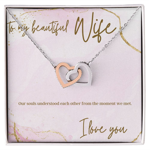 Interlocking heart necklaces